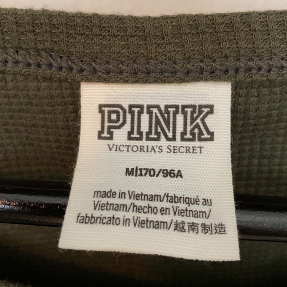 Dark Green Pink Victoria’s Secret Long Sleeve - Picture 3 of 4